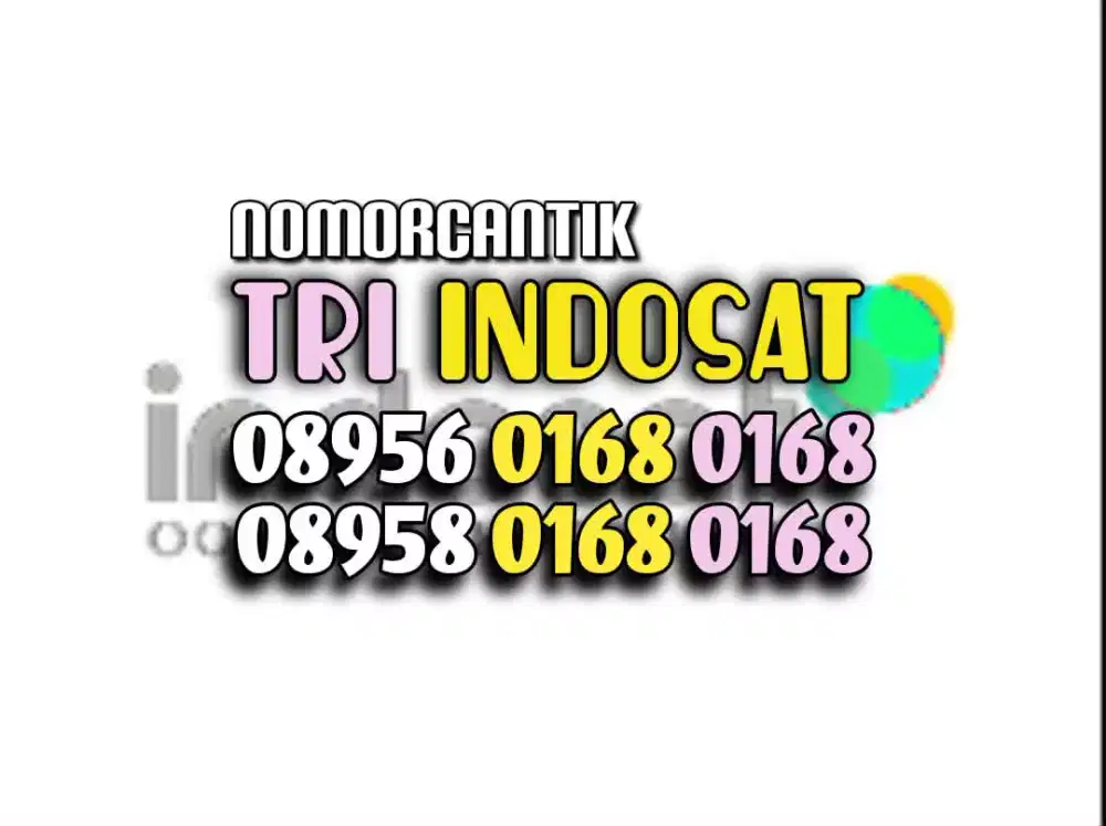 (bisa COD) Nomor CANTIK kartu TRI INDOSAT HOKI Dobel iLuFa 0168 0168