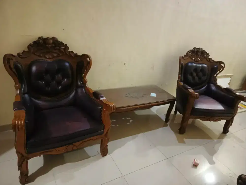 Sofa set jati tua original.