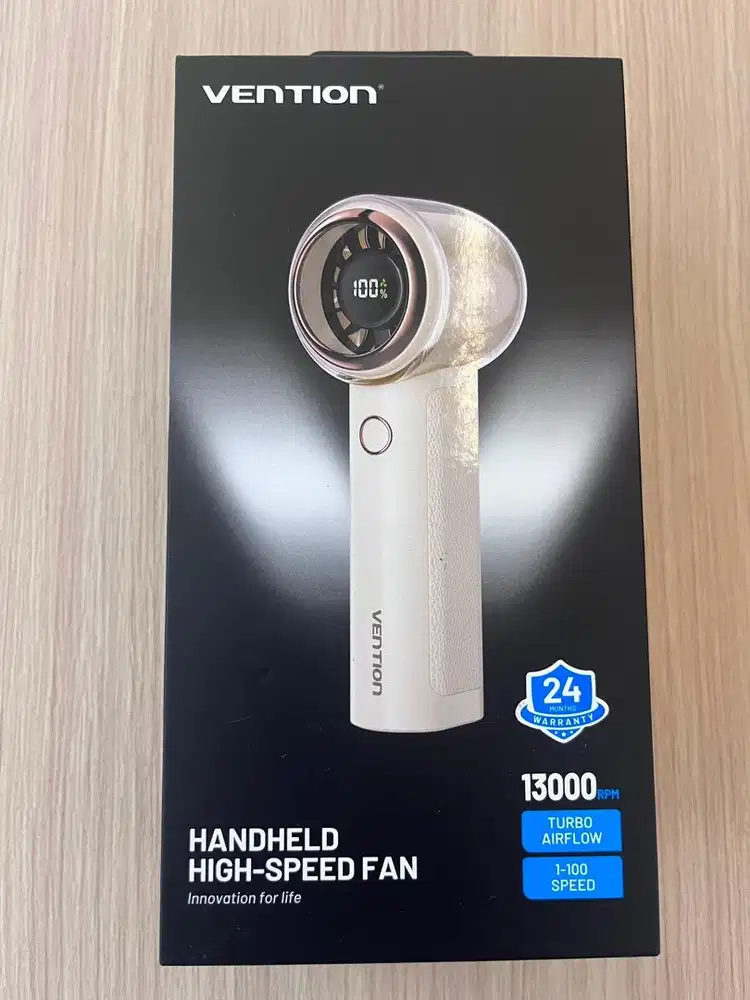 Kipas Vention Handheld With Led Display Beige/PBAN0