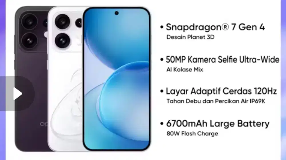 Oppo Reno 16 5G new garansi resmi 8/256gb