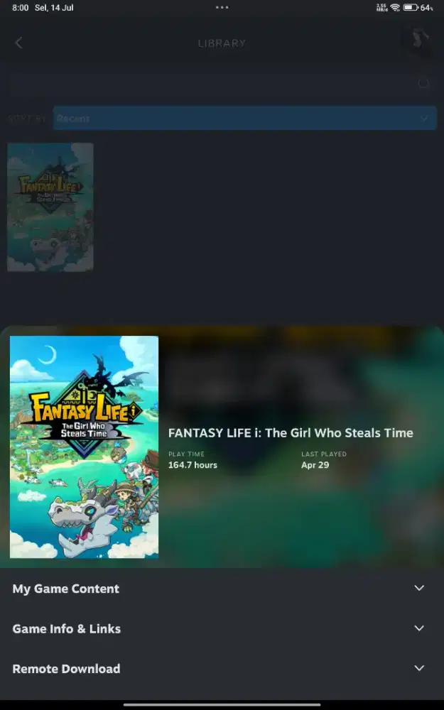 Steam Game Fantasy Life i Akun Polosan
