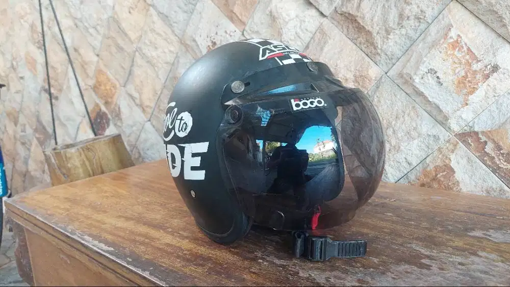 Dijual Helm Bogo merl asca ( kaca cembung smoke )