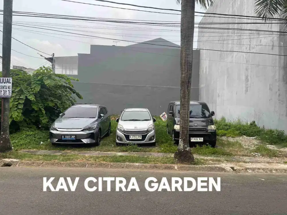Dijual Kavling Citra Garden 5 , 9.75 x18, 175 m2, Shgb, hdp utara barat