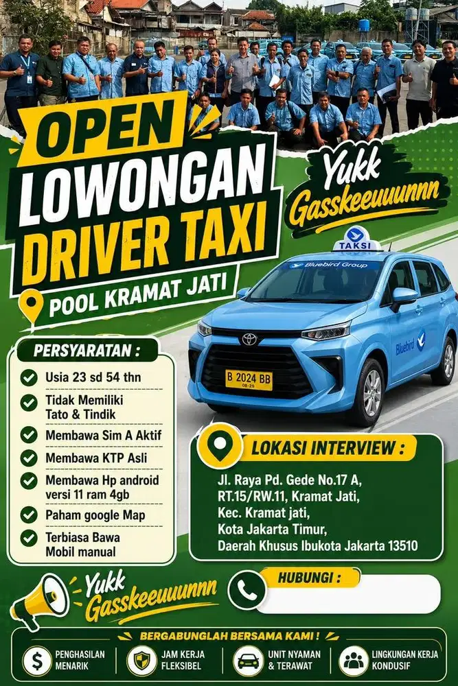 LOWONGAN DRIVER TAXI