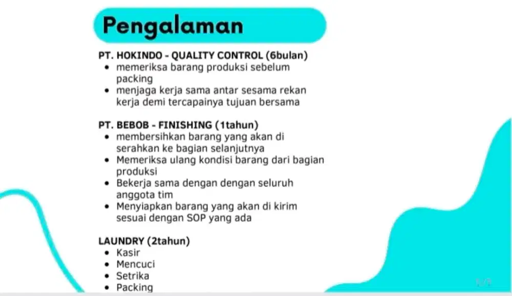 saya cari lowongan kerja