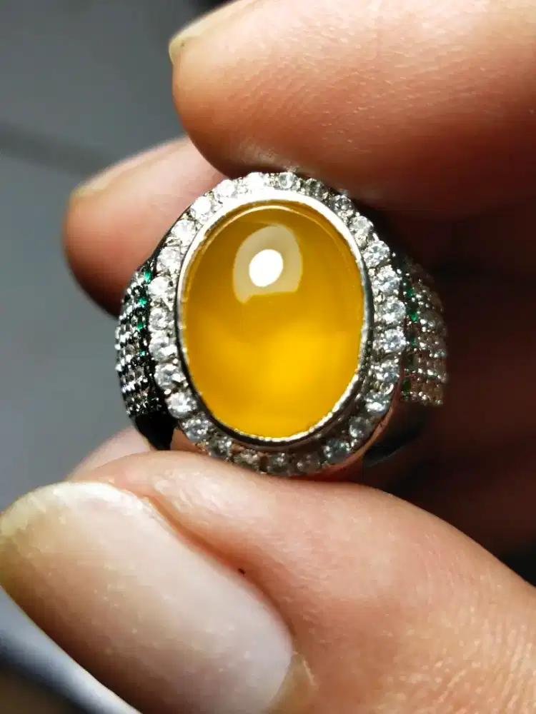 Cincin Natural Common Opal Dim.14.2x10.7x6.9 Unik