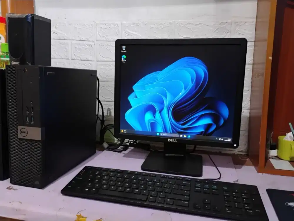 Pc dell slim / intel gen6 + ram 8gb + ssd + monitor 17inc / windows 11