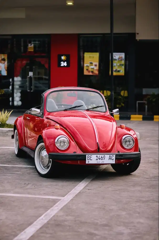VOLKSWAGEN BEETLE 1200 1974 Red Merah BU VW Cabriolet 1973 Antik 1975