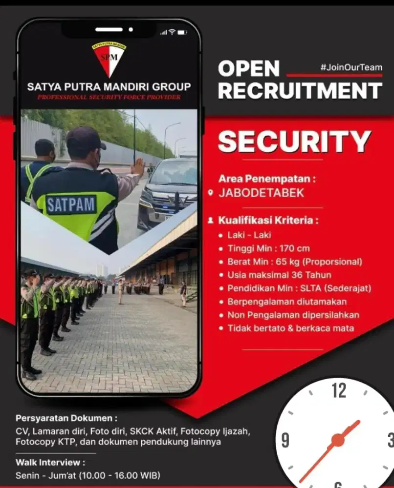 Lowongan Kerja Security/Satpam