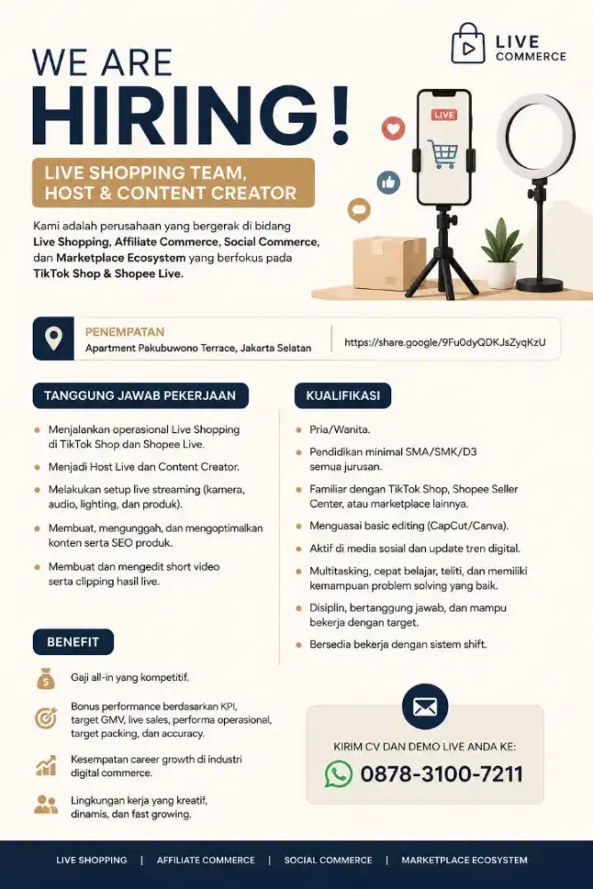 LOKER HOST BERPENGALAMAN