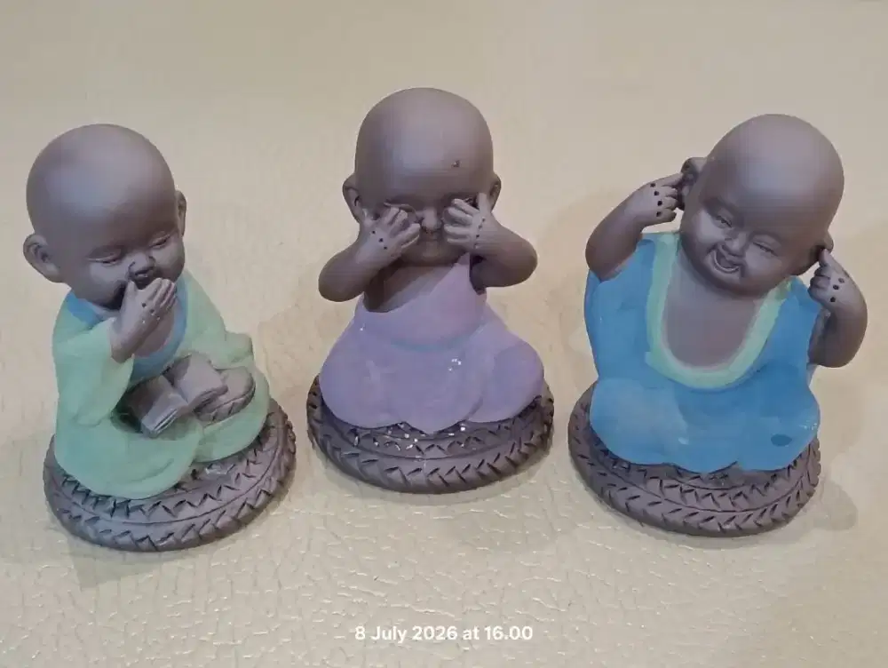 Pajangan 3 Wise Monks 3 Biksu Bijaksana