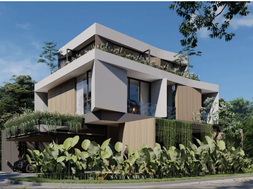 Rumah Foresta fasad modern kontemporer