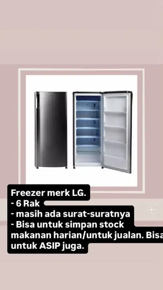 Di jual Freezer 6 Rak Bandung Murah