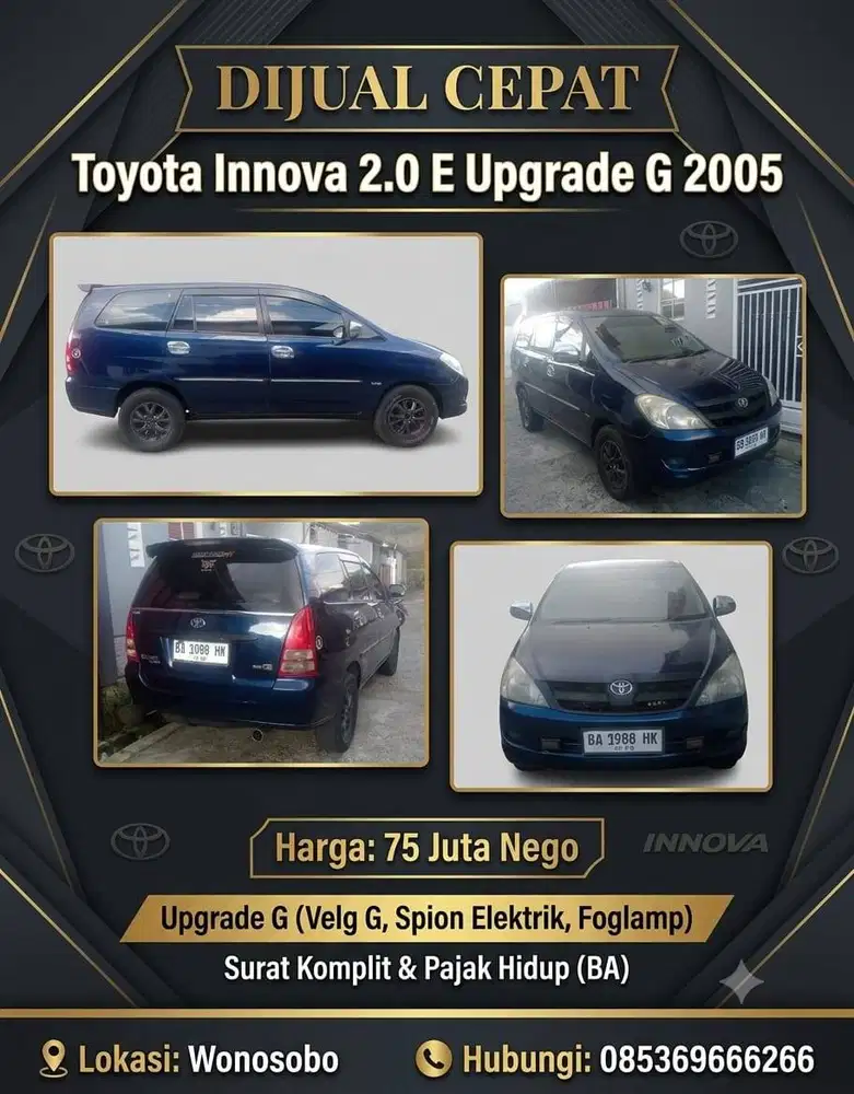 DI Jual INOVA 2005 75jt nego