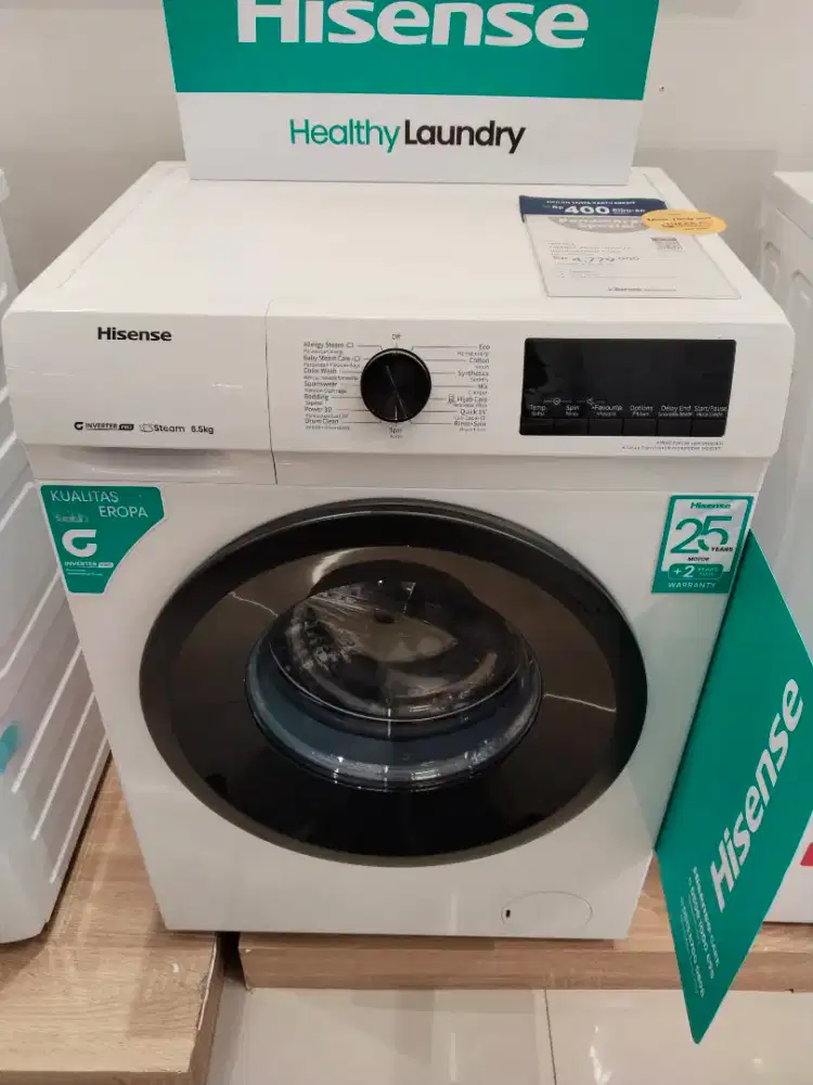 MESIN CUCI HISENSE FRONT LOAD 8,5KG