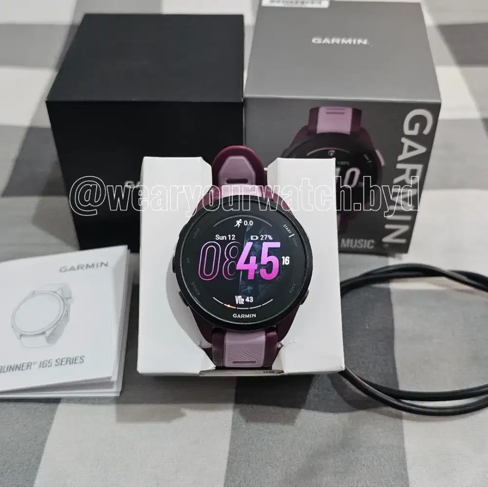 Garmin Forerunner 165 Music Fullset Mulus