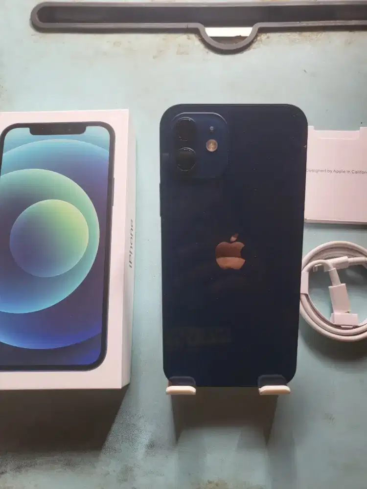 Iphone 12 128gb dual sim blue inter fullset mulus normal