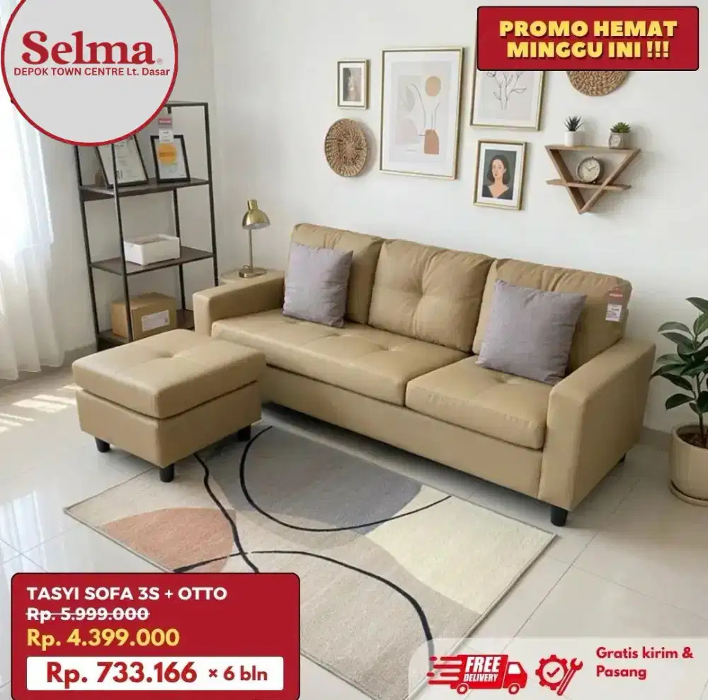 Sofa L Minimalis Selma by Informa