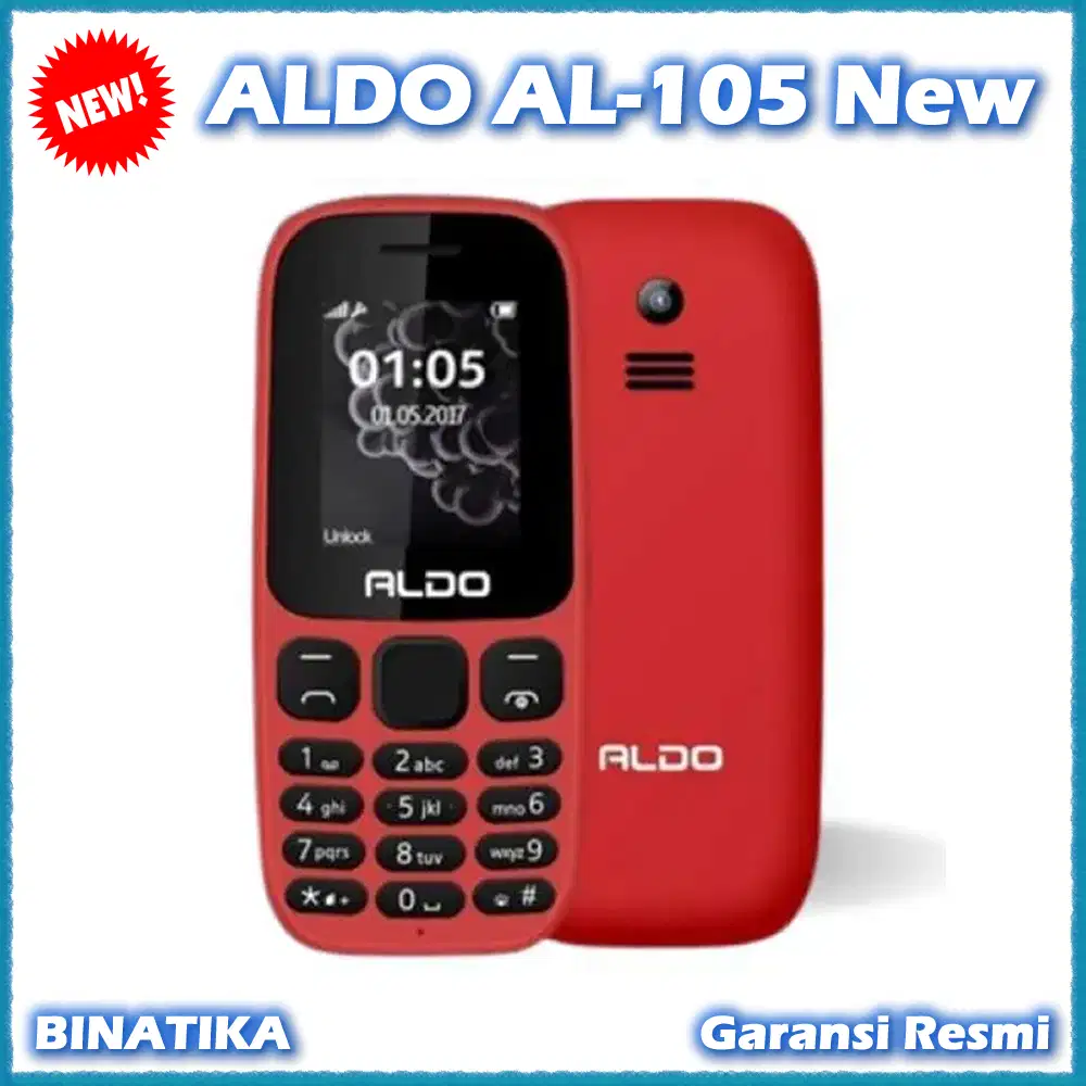 Baru - HP ALDO AL105 New Candybar Dual SIM Camera