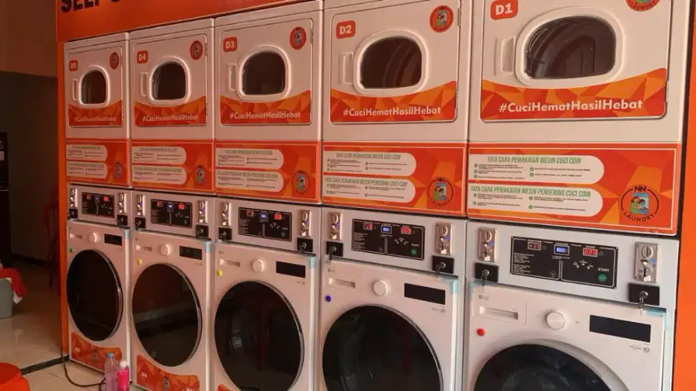 PAKET USAHA LAUNDRY COIN SELF SERVICE