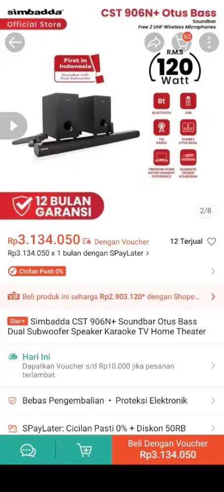 Dijual cepat speaker simbadda