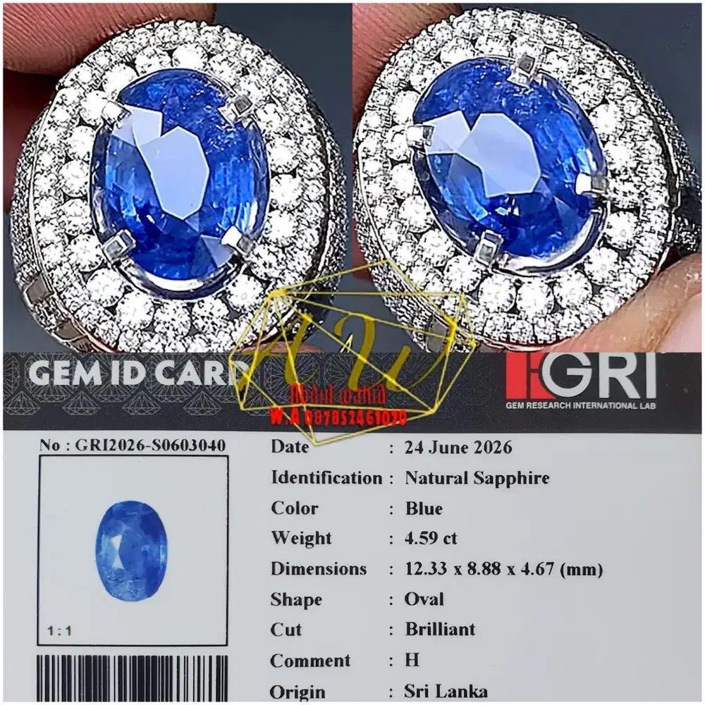 Natural blue sapphire srilanka 4.59carat