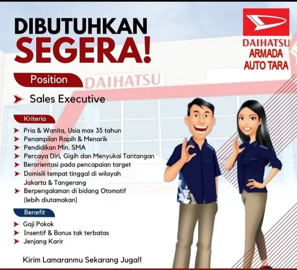 Lowongan Pekerjaan Sales Daihatsu