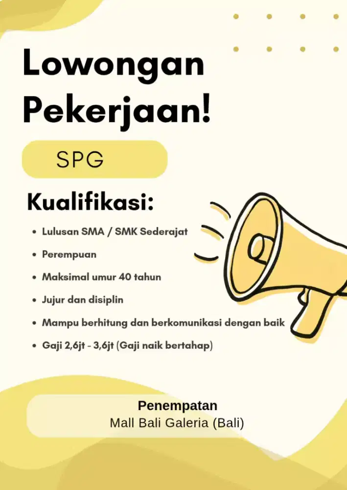 SPG AKSESORIS DI MBG