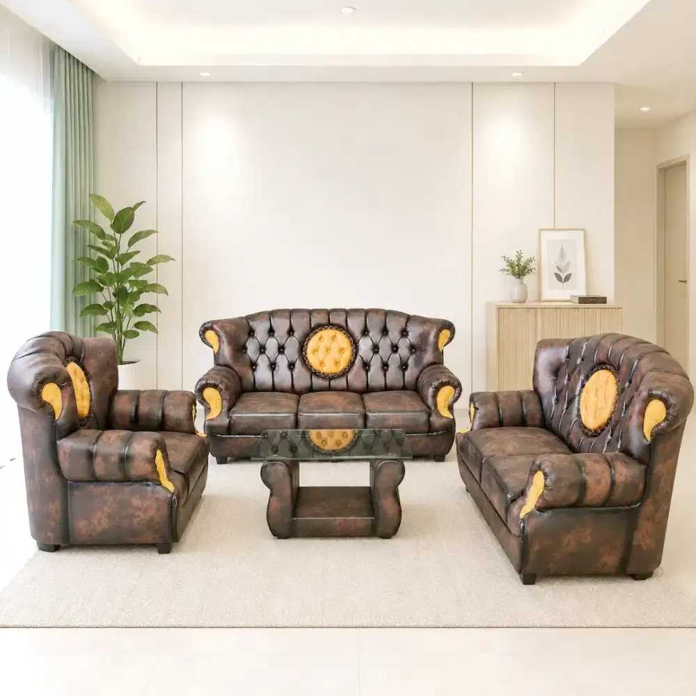 Sofa Jaguar 321 Jumbo maroon coklat oren