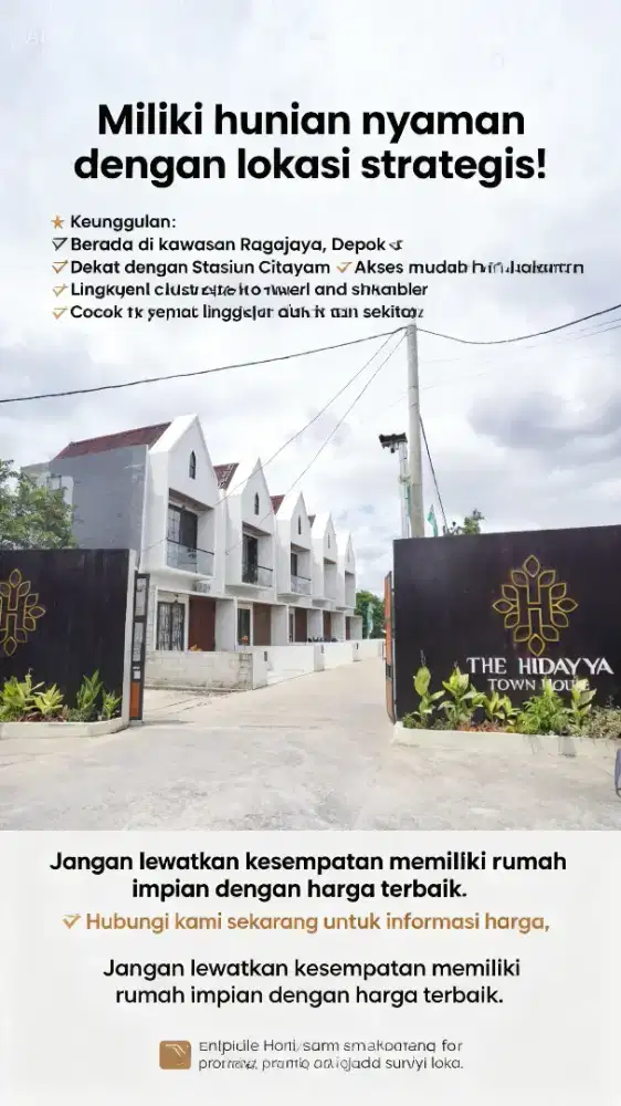 Rumah dua lantai harga satu lantai