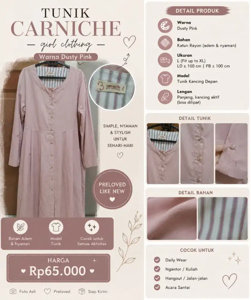 Tunik Carniche Girl Clothing - Preloved Like New