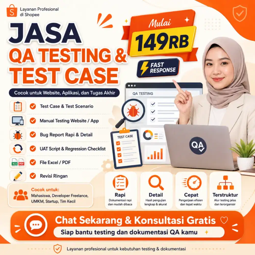 Jasa QA Testing Website & Aplikasi | Test Case, Manual Testing.