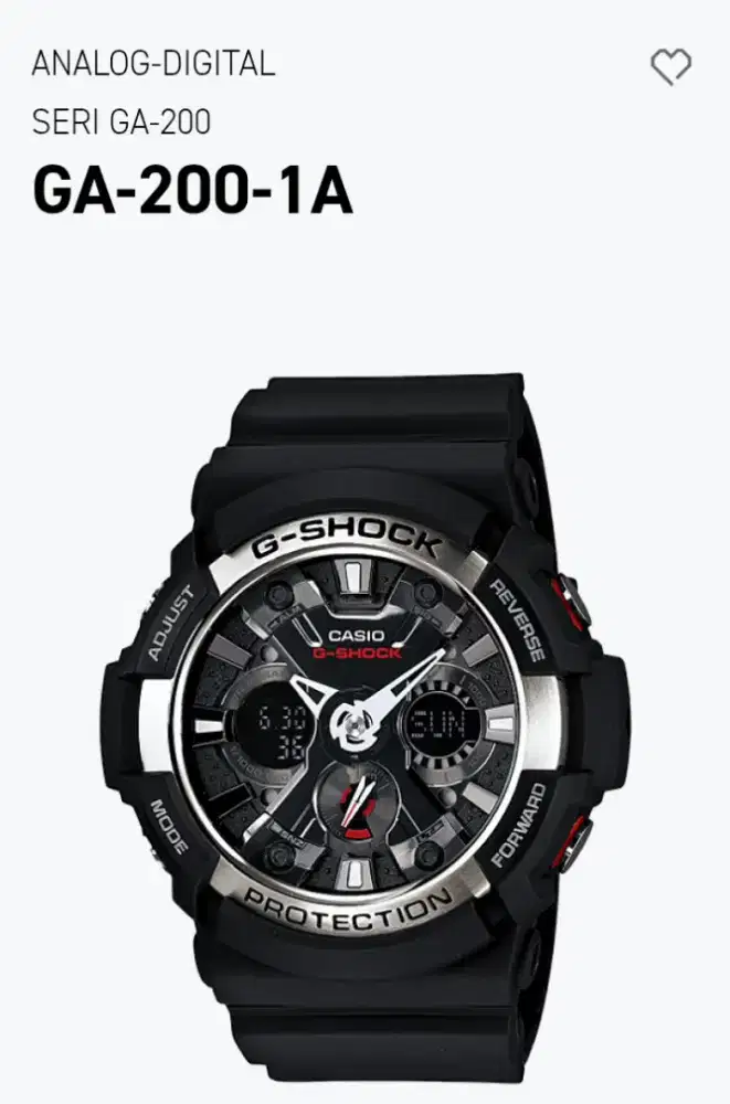 Jam Casio G-Shock GA 200 1A