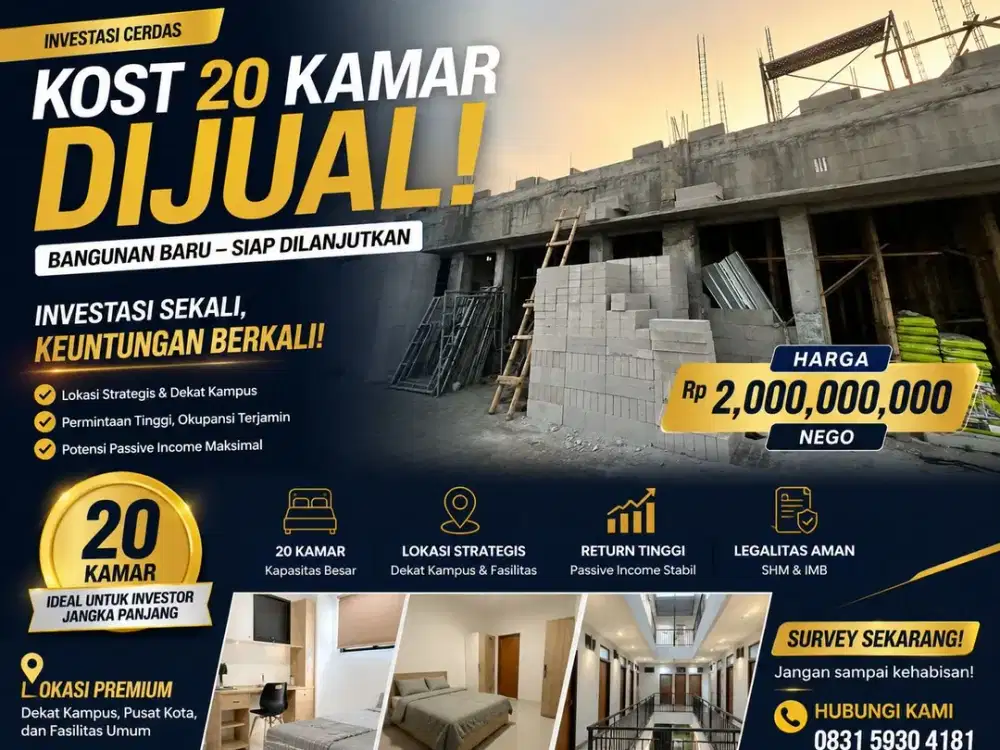 Investasi Kost Lebih Tenang dengan Garansi Passive Income