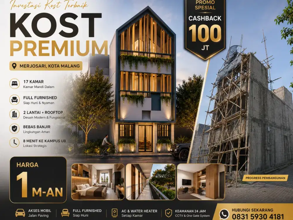 Dijual Kost Dinoyo Malang Dekat Kampus UIN