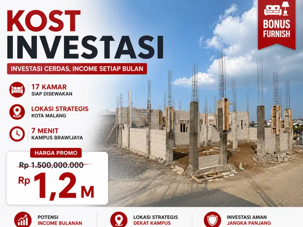 Dijual Kost Joyoagung Malang Dekat Kampus Universitas Brawijaya