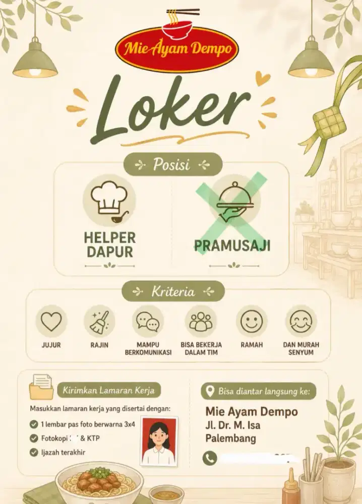 Loker Helper Dapur