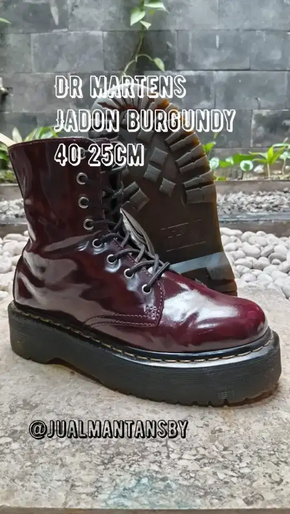 DR MARTENS Jadon II Burgundy Made in Lao PDR