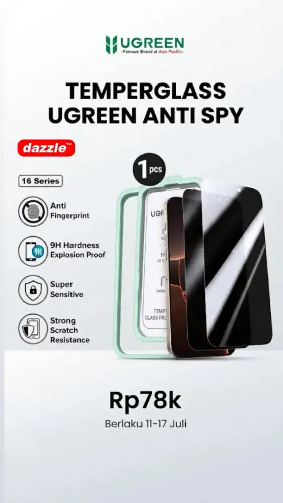 Temperglass Ugreen Anti Spy