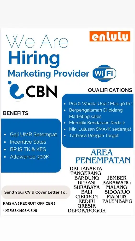 Sales canvassing wifi CBN