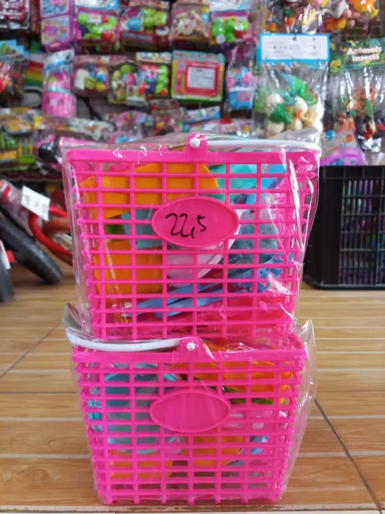 mainan anak keranjang set memasak