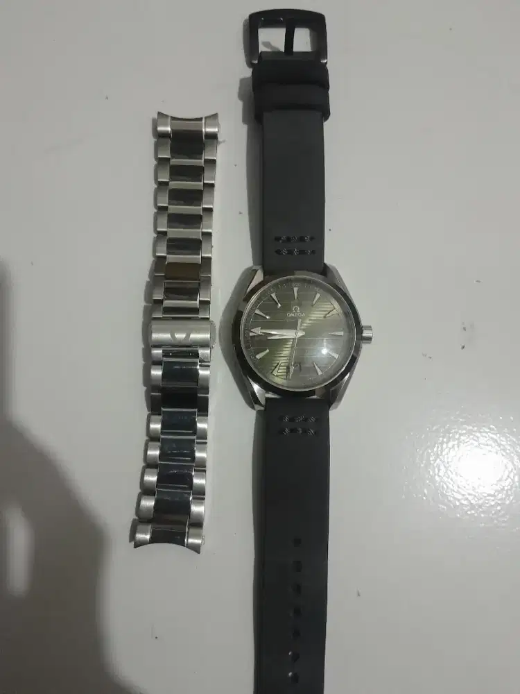 Omega Aquaterra dan Batu zamrud ring perak