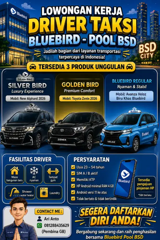 Lowongan Kerja Driver Bandara Pool BSD