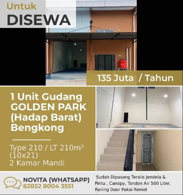 1 Unit Gudang GOLDEN PARK, (Hadap Barat) Bengkong,