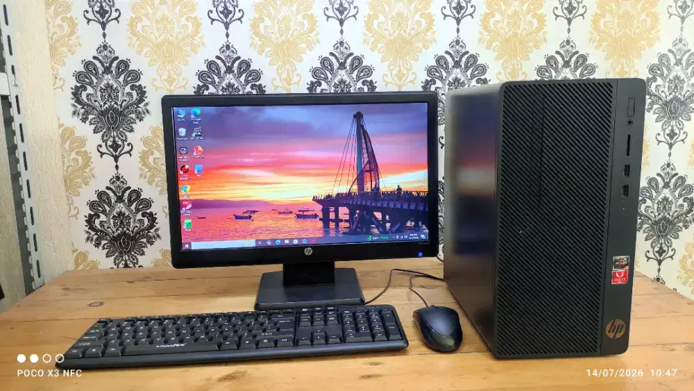 PC BUILD UP HP RYZEN 3, RAM 8GB, NVME 256GB, LAYAR LED 19INC