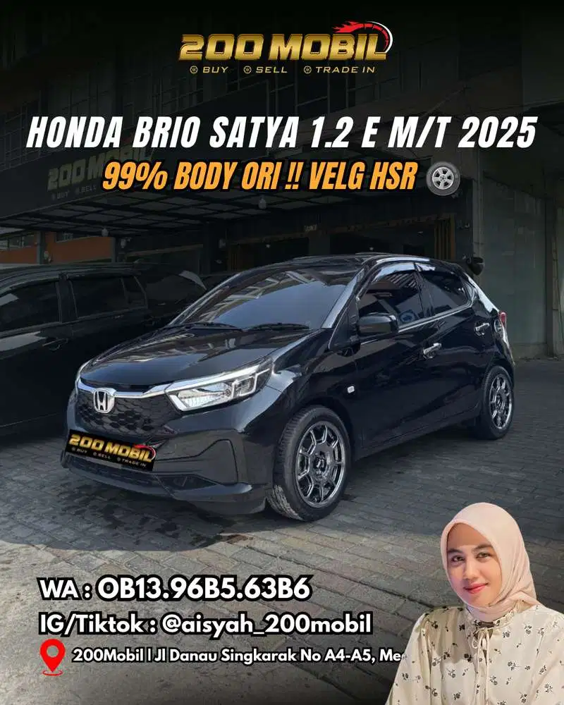 Honda Brio Satya 1.2 E M/T 2025 Bensin