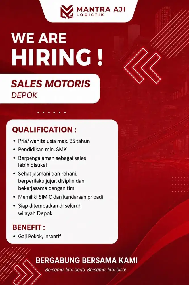 DIBUTUHKAN SALES MOTORIS