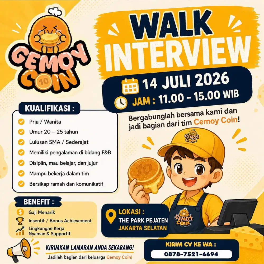 Lowongan pekerjaan staff crew
