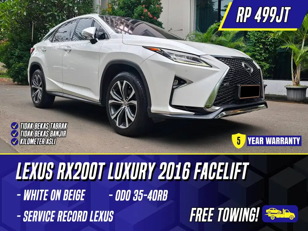 Lexus RX200t Luxury 2016 Facelift White on Beige Putih RX 200t RX200 t
