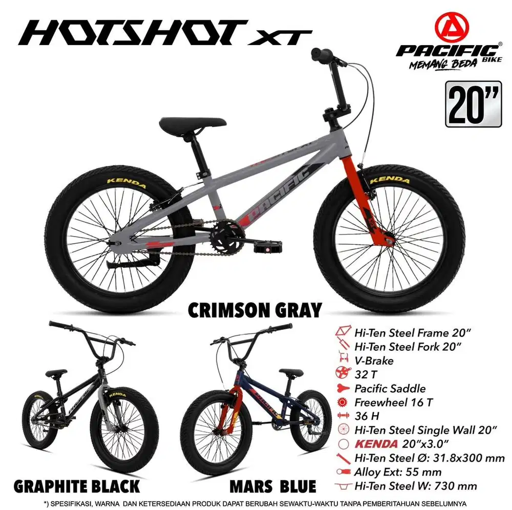Sepeda bmx ukuran 20 hotshot xt